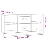 vidaXL Tv-bänk vit högglans 99,5x35,5x48 cm konstruerat trä - Bild 9