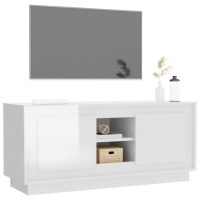 vidaXL TV-skåp vit högglans 102x35x45 cm konstruerat trä - Bild 4