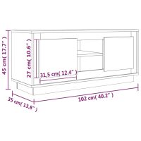 vidaXL TV-skåp vit högglans 102x35x45 cm konstruerat trä - Bild 10