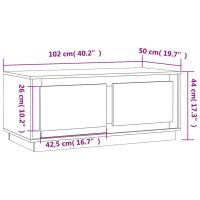 vidaXL Soffbord vit 102x50x44 cm konstruerat trä - Bild 10