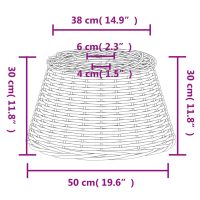 vidaXL Taklampskärm vit Ø50x30 cm korgmaterial - Bild 6