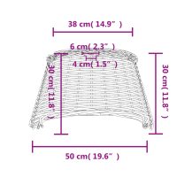 vidaXL Taklampskärm vit Ø50x30 cm korgmaterial - Bild 7