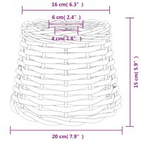 vidaXL Taklampskärm brun Ø20x15 cm korgmaterial - Bild 6