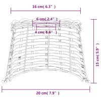 vidaXL Taklampskärm brun Ø20x15 cm korgmaterial - Bild 7