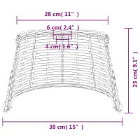 vidaXL Lampskärm brun Ø38x23 cm korgmaterial - Bild 7