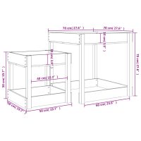 vidaXL Sandbord 2 st svart massiv furu - Bild 10