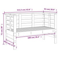 vidaXL Loungegrupp 3 delar svart massiv furu - Bild 9