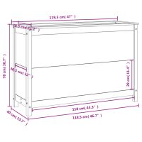 vidaXL Odlingslåda på ben 119,5x40x78 cm massivt douglasträ - Bild 9