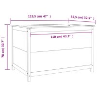 vidaXL Odlingslåda på ben 119,5x82,5x78 cm vit massiv furu - Bild 9