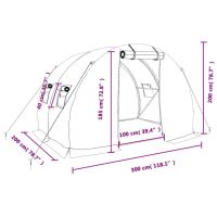 vidaXL Växthus med stålram grön 6 m² 3x2x2 m - Bild 12