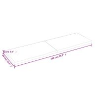 vidaXL Hyllplan 200x60x(2-6) cm obehandlad massiv ek - Bild 6