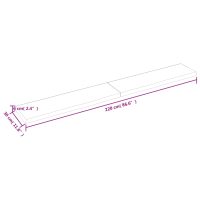 vidaXL Hyllplan 220x30x(2-6) cm obehandlad massiv ek - Bild 6