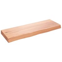 vidaXL Vägghylla ljusbrun 80x30x(2-6) cm behandlad massiv ek - Bild 2