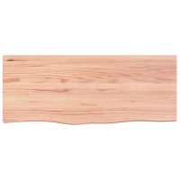 vidaXL Vägghylla ljusbrun 100x40x(2-6) cm behandlad massiv ek - Bild 3