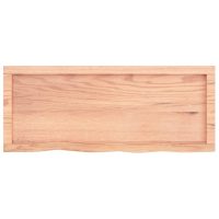 vidaXL Vägghylla ljusbrun 100x40x(2-6) cm behandlad massiv ek - Bild 6