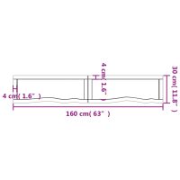 vidaXL Vägghylla ljusbrun 160x30x(2-6) cm behandlad massiv ek - Bild 10