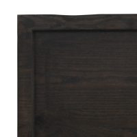 vidaXL Vägghylla mörkbrun 100x40x(2-4) cm behandlad massiv ek - Bild 5