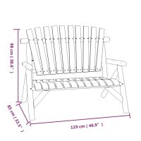 vidaXL Loungegrupp 3 delar massivt granträ - Bild 6