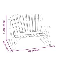 vidaXL Loungegrupp 3 delar massivt granträ - Bild 6