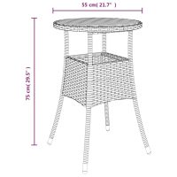 vidaXL Caféset med dynor 3 delar konstrotting grå - Bild 8