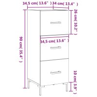 vidaXL Skåp vit högglans 34,5x34x90 cm konstruerat trä - Bild 12