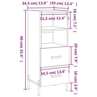 vidaXL Skåp vit högglans 34,5x34x90 cm konstruerat trä - Bild 12