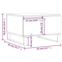 vidaXL Soffbord brun ek 55x55x36,5 cm konstruerat trä - Bild 11