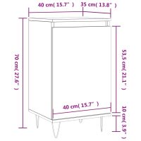 vidaXL Byrå vit 40x35x70 cm konstruerat trä - Bild 12