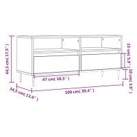 vidaXL Tv-bänk betonggrå 100x34,5x44,5 cm konstruerat trä - Bild 11