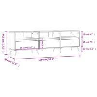 vidaXL Tv-bänk svart 150x30x44,5 cm konstruerat trä - Bild 11