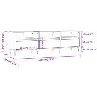 vidaXL Tv-bänk svart 150x30x44,5 cm konstruerat trä - Bild 11