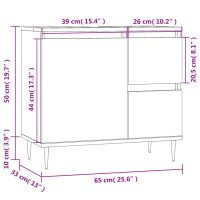 vidaXL Badrumsskåp svart 65x33x60 cm konstruerat trä - Bild 11