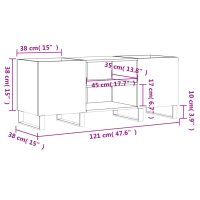 vidaXL Stereobänk sonoma-ek 121x38x48 cm konstruerat trä - Bild 9