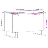 vidaXL Stereobänk sonoma-ek 74,5x38x48 cm konstruerat trä - Bild 9