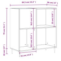 vidaXL Stereobänk betong-grå 84,5x38x89 cm konstruerat trä - Bild 10