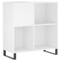 vidaXL Stereobänk vit 84,5x38x89 cm konstruerat trä - Bild 2