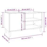 vidaXL Stereobänk vit 84,5x38x48 cm konstruerat trä - Bild 8