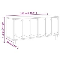 vidaXL Stereobänk svart 100x38x48 cm konstruerat trä - Bild 8