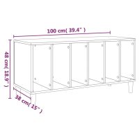 vidaXL Stereobänk sonoma-ek 100x38x48 cm konstruerat trä - Bild 8