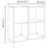 vidaXL Stereobänk grå sonoma 84,5x38x89 cm konstruerat trä - Bild 9