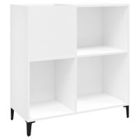 vidaXL Stereobänk vit 84,5x38x89 cm konstruerat trä - Bild 2