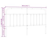 vidaXL Huvudgavel metall vit 160 cm - Bild 7