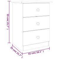 vidaXL Sängbord ALTA 41x35x55,5 cm massiv furu - Bild 8