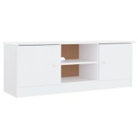 vidaXL Tv-bänk ALTA vit 112x35x41 cm massiv furu - Bild 2