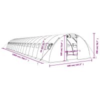 vidaXL Växthus med stålram grön 72 m² 18x4x2 m - Bild 12