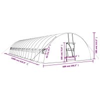 vidaXL Växthus med stålram grön 96 m² 16x6x2,85 m - Bild 12