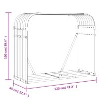 vidaXL Vedställ ljusgrå 120x45x100 cm galvaniserat stål - Bild 9