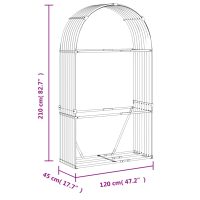 vidaXL Vedställ brun 120x45x210 cm galvaniserat stål - Bild 9
