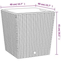 vidaXL Blomkruka med avtagbar insida antracit 37/64 L PP-rotting - Bild 7