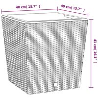 vidaXL Blomkruka med avtagbar insida vit 37/64 L PP-rotting - Bild 7